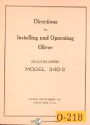 Oliver-Oliver No. 66M Gap Lathe Assembly, Lubrication & Parts Manual-66M-01